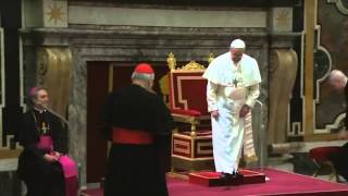 Papal stumble new Pope Francis trips up in the Vatican [upl. by Atims31]