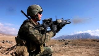 US Marines Fire M203 Grenade Launchers [upl. by Enilatan]