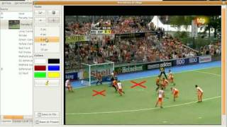 LongoMatch Video tutorial for the drawing tool Field Hockey [upl. by Lenehc]