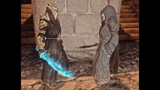 Skyrim NPC Battle  The Greybeards Vs Miraak [upl. by Pearse216]