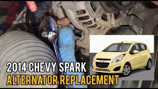 Chevy Spark 12L Alternator Replacement [upl. by Baiss]