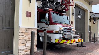 North Port Fire Rescue Truck 82 and Rescue 82 responding to a medical assist [upl. by Aduh]