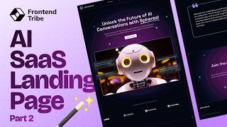 Build a 🤩 Futuristic Nextjs AI Saas Landing Page  TailwindCSS React Typescript and CVA — Part 2 [upl. by Gemperle404]