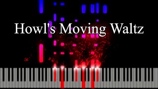 Howls Moving Waltz Piano Tutorial [upl. by Suolhcin]