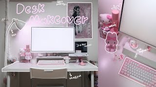 PINTEREST desk makeover ₊˚✩彡New monitor Ikea Sanrio unboxing🍬 [upl. by Llerred153]