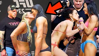 10 Most Shocking MMA Staredown Moments [upl. by Elocn]