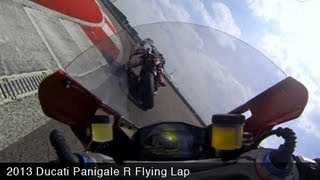 2013 Ducati 1199 Panigale R CotA Flying Lap  MotoUSA [upl. by Nnyltiak]