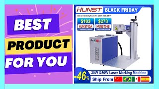 Hunst 50W 30W Fiber Laser Marking Machine [upl. by Sirak]