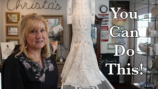 How to Sew a Simple American Bustle on Fitted Gowns [upl. by Ruhnke]