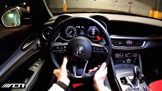 2024 Alfa Romeo Stelvio Veloce POV Night Drive  Allcarnews [upl. by Studdard328]