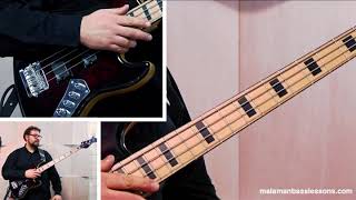 Slap Bass Lesson  quotMiller soundquot Slap Triplets [upl. by Einnod]