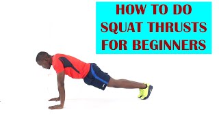 How to Do Squat Thrusts for Beginners  Full Body Exercise [upl. by Suzann]