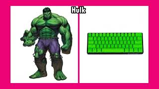 Superheroes as Keyboard Version  Superheroes in Real Life  Palitoon TV [upl. by Adiazteb]