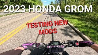 2023 Honda Grom  Testing New Parts  Chimera Intake  DHM S1 Cam  CJR ECU [upl. by Leahcin778]