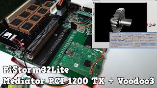 Amiga 1200  PiStorm32Lite  Voodoo 3 [upl. by Tol]