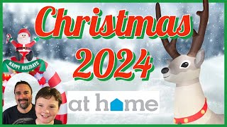 AT HOME Christmas 2024 Shopping Walkthrough New Holiday Decor Shop With Me [upl. by Aninay939]