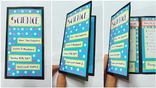 How to make handmade Beautiful BROCHURE for school project  With design ideas [upl. by Leontine]