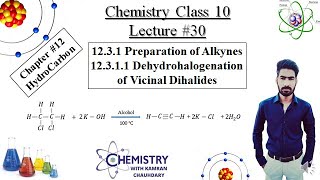 preparation of alkynes by dehydrohalogenation of vicinal dihalide  preparation of alkynes  urdu [upl. by Biles]