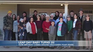 Greatgrandmother born on Leap Day celebrates 20th birthday [upl. by Anitak]