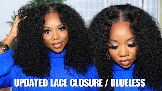 UPDATED CLOSURE WIG READY TO GO AND GLUELESS  WIG INSTALL IN MINUTES  WESTKISS HAIR  Chev B [upl. by Vergil]