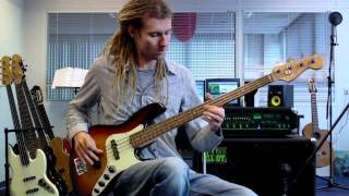 Fretless Bass Sliding Double Stops [upl. by Katee79]