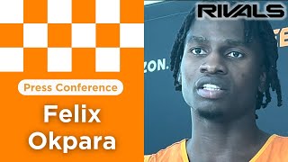 Tennessee basketball transfer forward Felix Okpara talks transition to Vols [upl. by Inavoj]