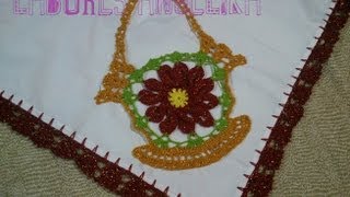 CANASTA TEJIDA A CROCHET PARA DECORAR SERVILLETAS  Labores Angélika [upl. by Eibreh285]