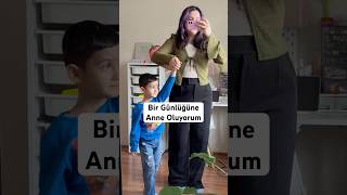 Bir Günlüğüne Anne Oldum😧youtubecreatorcommunity eğlence trend [upl. by Yenruogis]