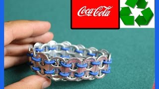 ♻♻ How To Make Recycled bracelet coke can ♻♻ [upl. by Alahsal97]