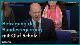 180 Sitzung  Regierungsbefragung mit Kanzler Olaf Scholz  Bundestag [upl. by Ahsimaj]