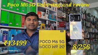 Poco M6 5G Unboxing and review ₹13499 8256 [upl. by Eycats]