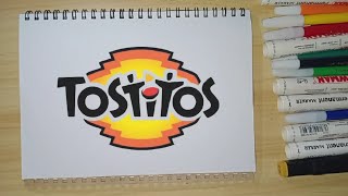 HOW TO DRAW TOSTITOS LOGO [upl. by Ettelloc740]