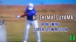 Hideki Matsuyama Iron Swing in Super Slow Motion face on [upl. by Arbmat]