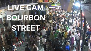 Live Bourbon Street Camera  Mardi Gras night [upl. by Quickel]