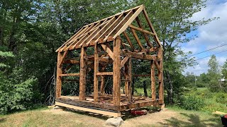 12x16 Timber Frame Cabin in Maine [upl. by Aicenat367]