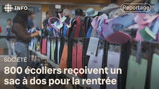 La Mission bon accueil équipe 800 enfants à MontréalNord pour la rentrée [upl. by Romona]