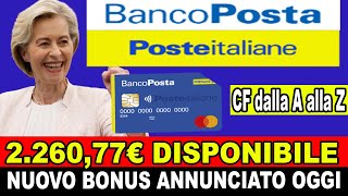 BONUS STRAORDINARIO INPS Libera €2260 per Codici Fiscali da 1 a 9 – Scopri Come Prelevare [upl. by Adnael89]