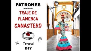 DIY Cómo hacer los PATRONES moldes del TRAJE DE FLAMENCA CANASTERO [upl. by Bass]