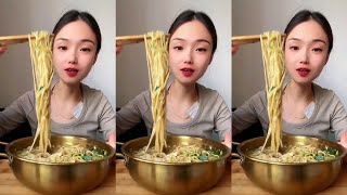 asmr experience unique eating noodles taste spicy until all delicious very mukbang show [upl. by Archibald]