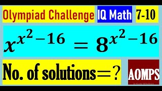 IQ Math  Olympiad Problem to think better  Nice Tricks  Enhance your IQ  Subscribe for more QA [upl. by Aiuoqes]