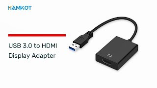 USB 30 to HDMI Display Video Adapter for MultiMonitors Connect Laptop to Monitor Using USB [upl. by Ahsilrac]