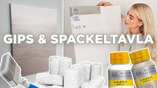 TAVLA MED GIPS SPACKEL amp FÄRG  Gör det själv [upl. by Aikkan]