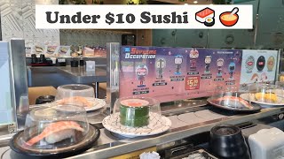 CHEAP Popular Conveyor Belt Sushi 🍣 Solo Vlog  Sushi Express [upl. by Tloc898]