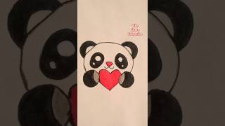 Panda 🐼 Drawing with colourytshorts viralshorts art subscribe drawing [upl. by Ainafetse]