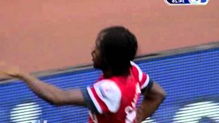 Gervinho scores and does the quotSieg Heilquot Arsenal 6  1 Southampton [upl. by Wolfgram969]