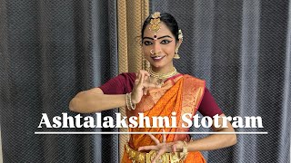 Ashtalakshmi stotram  Bharatanatyam  Vaishnavi Hiremath [upl. by Ynahpets38]