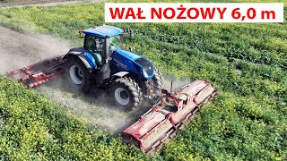 Wał nożowy tnący do poplonów tandem 60 m z NEW HOLLAND T7275 [upl. by Langille619]