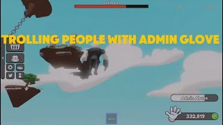 Having fun with the Admin glove 😈 Slap Battles [upl. by Mad]