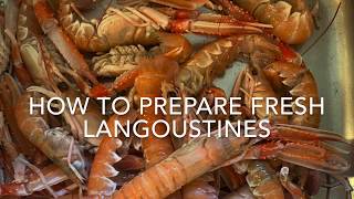 How to prepare and clean fresh langoustines [upl. by Lemon243]