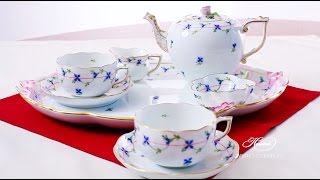 Petits Bleuets en Guirlande  PBG Herend Tea set [upl. by Mariellen]